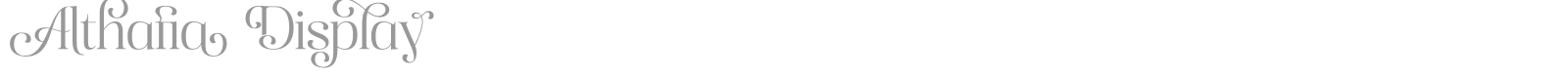 Althafia Display font preview